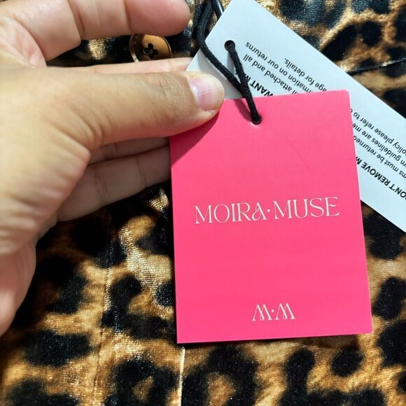 NWT Moira Muse Womens Leopard Print Size 10 Multicolor Wide Leg Zora Pant - Picture 11 of 13